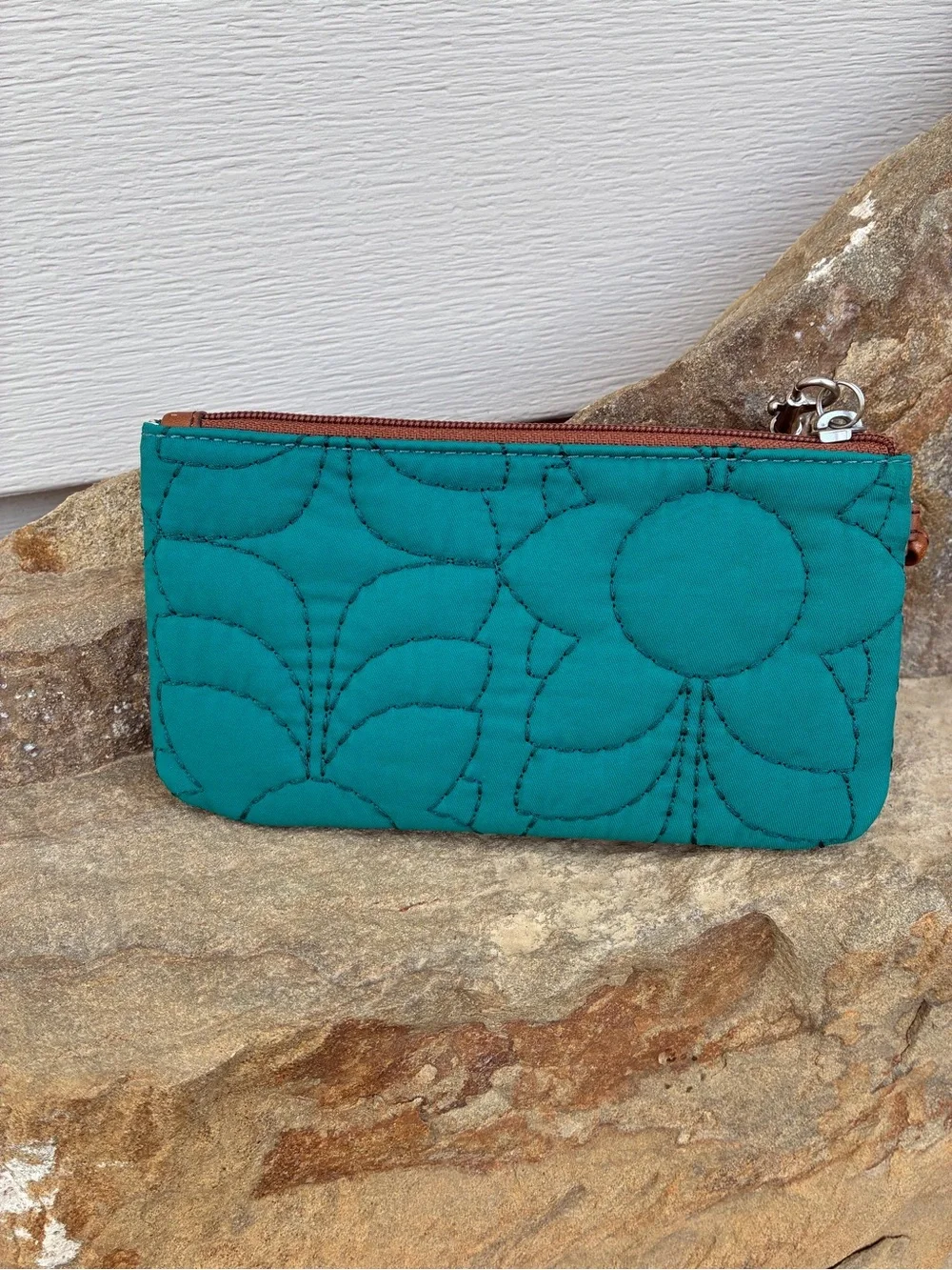 Vintage Fossil Key-Per Wristlet